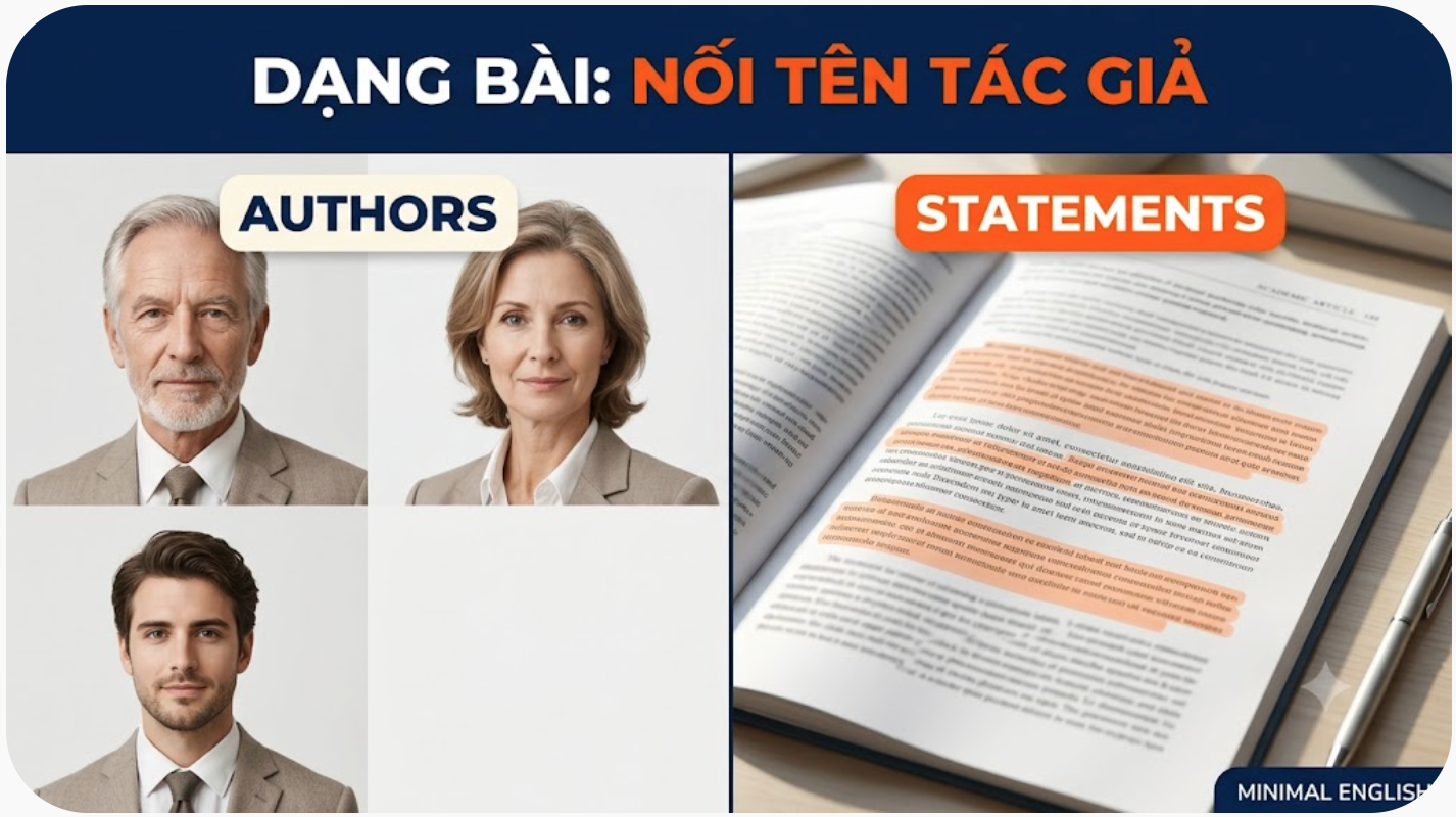 Dạng bài: Nối tên tác giả